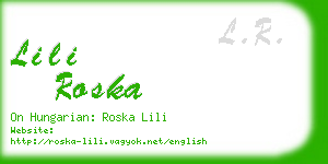 lili roska business card
